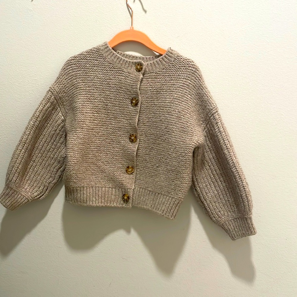 Zara Kids Beige Knit Cardigan
